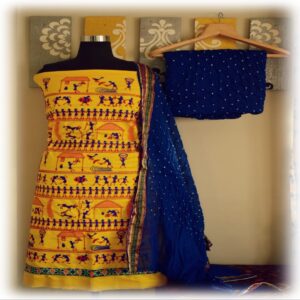 Best Quality Kutch Work Cotton Satin Dress Material