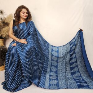Modal Silk Leheriya Saree Manufacturer