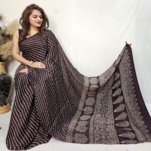 Premium Quality Modal Silk Leheriya Saree