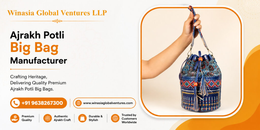 Ajrakh Potli Big Bag Manufacturer