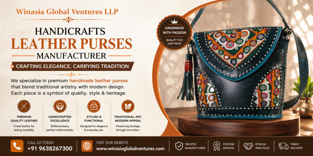Handicrafts Leather Purses Manufacturer